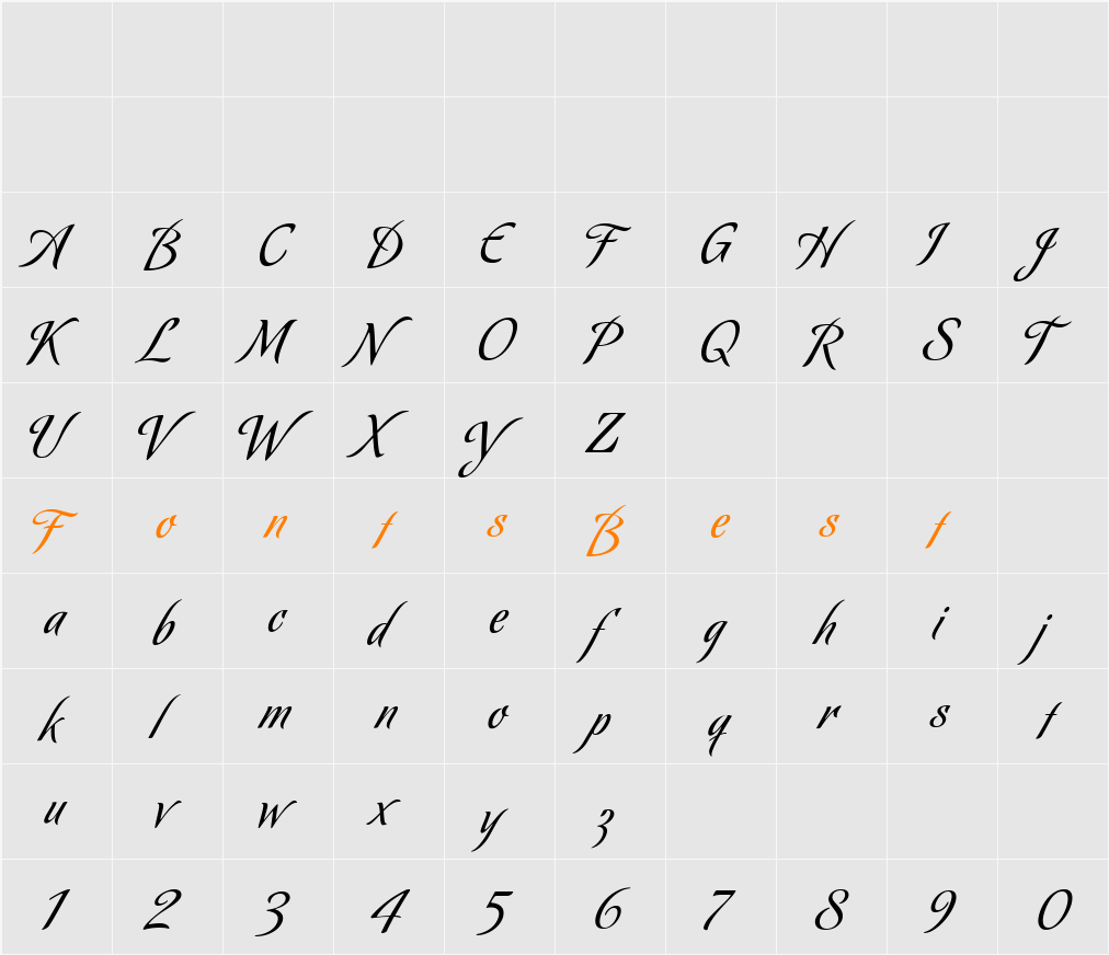 Koziupack Character Map