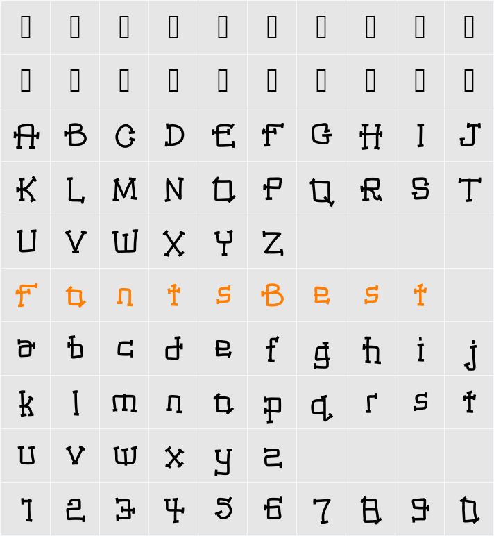 Warlox Character Map