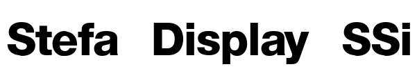 Stefa Display SSi Font Image