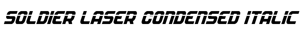 Soldier Laser Condensed Italic Font Image