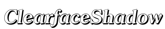 ClearfaceShadow Font Image