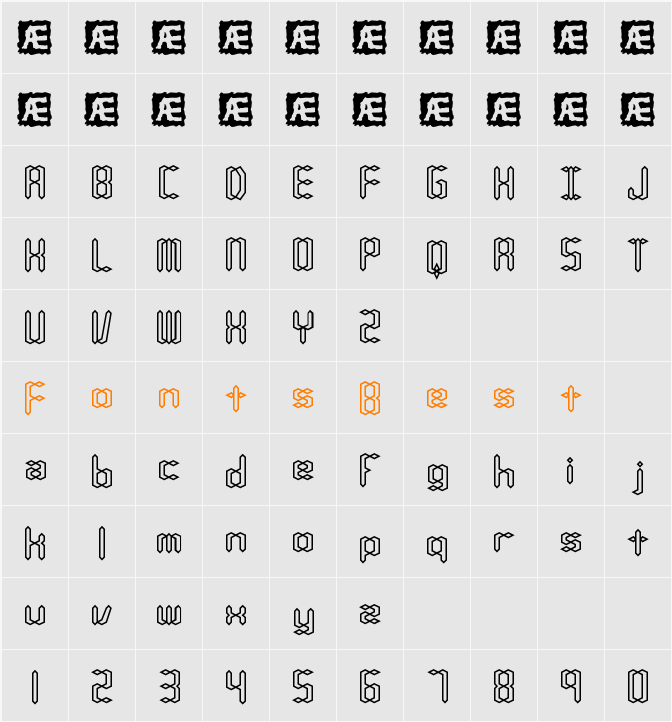 Compliant Confuse 1o BRK Character Map