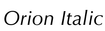Orion Italic Font Image