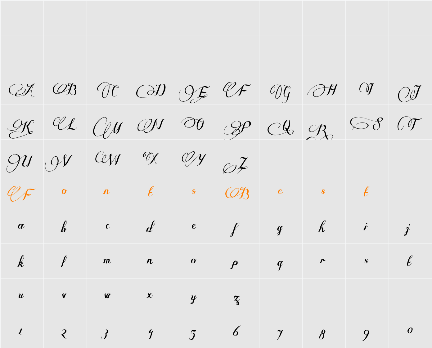 Some Weatz Symbols Character Map