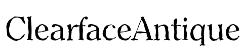 ClearfaceAntique Font Image