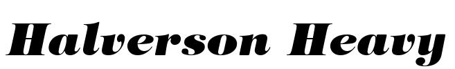 Halverson Heavy Font Image