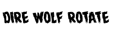 Dire Wolf Rotate Font Image