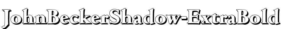 JohnBeckerShadow-ExtraBold Font Image