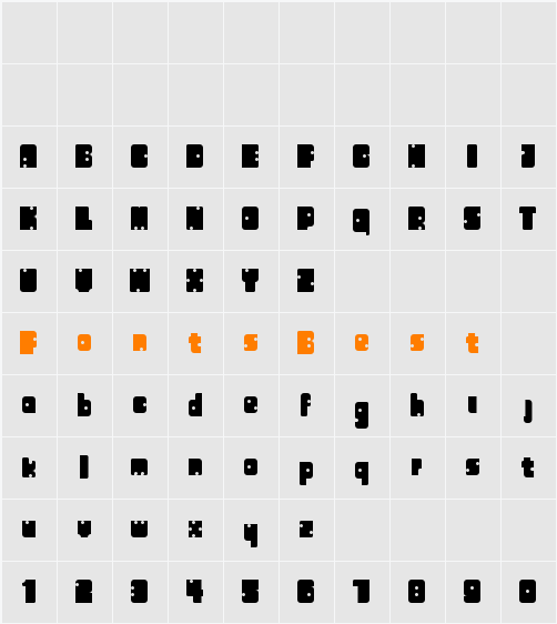 domino font Character Map