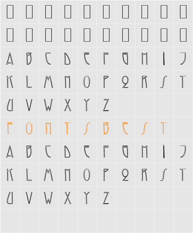 Zen 1 Character Map