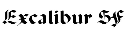 Excalibur SF Font Image