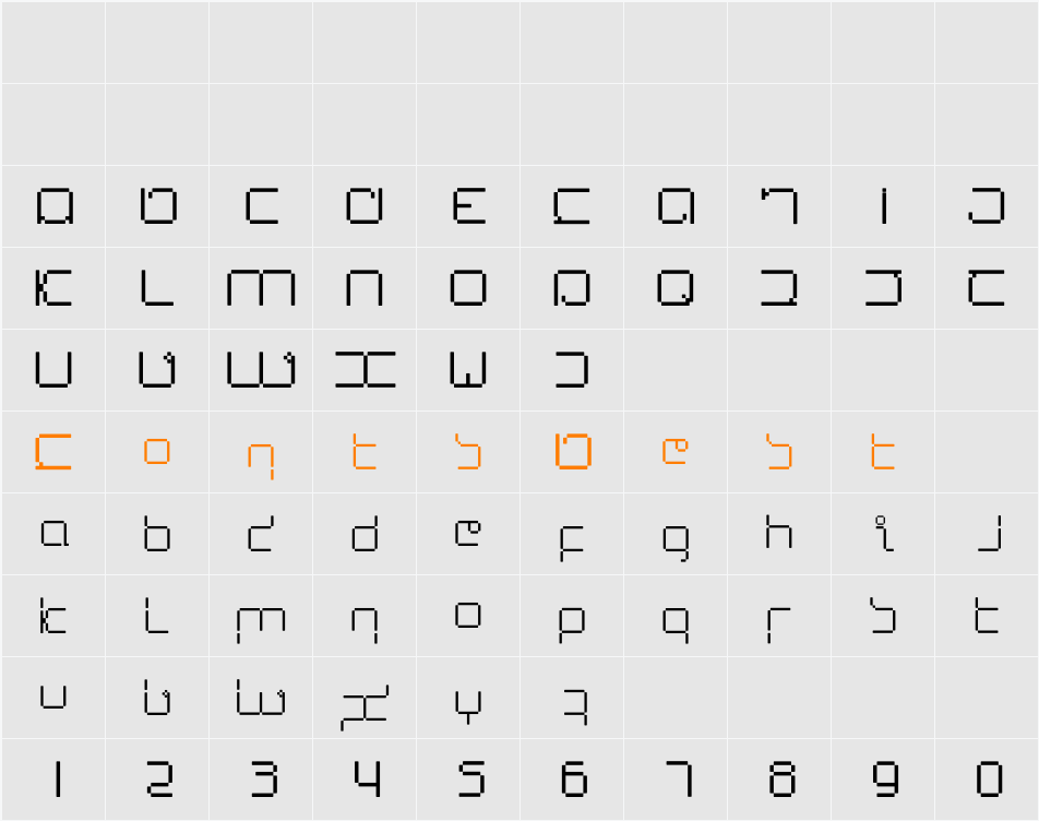 Lupanesc Character Map