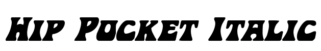 Hip Pocket Italic Font Image