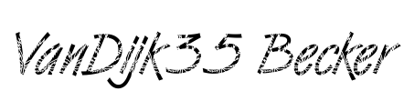 VanDijk35 Becker Font Image