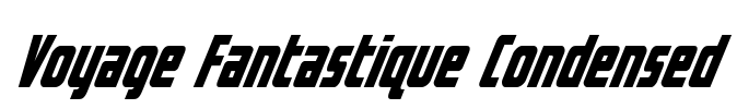Voyage Fantastique Condensed Font Image
