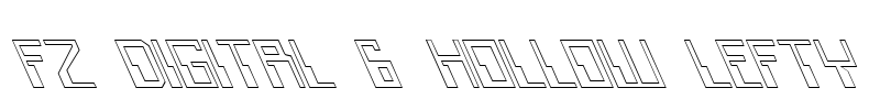 FZ DIGITAL 6 HOLLOW LEFTY Font Image