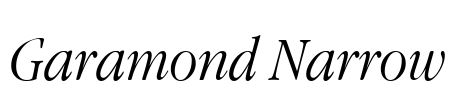 Garamond Narrow Font Image