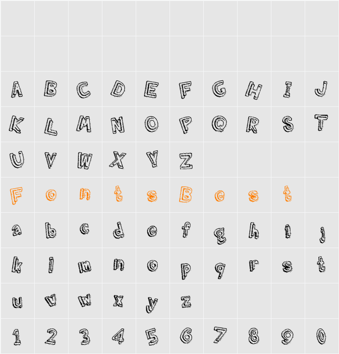 Grumbling Effect Character Map