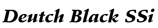 Deutch Black SSi Font Image