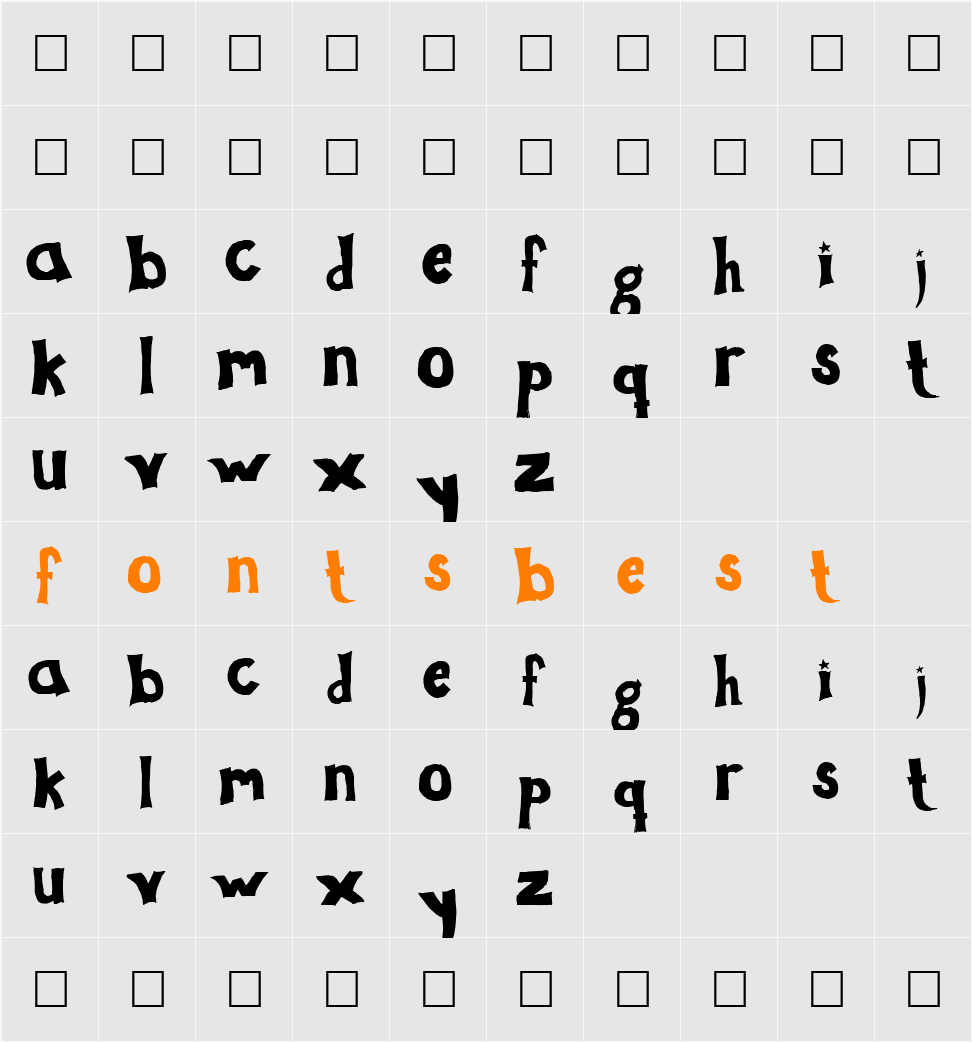 Starlet Character Map
