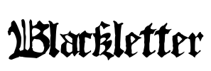 Blackletter Font Image