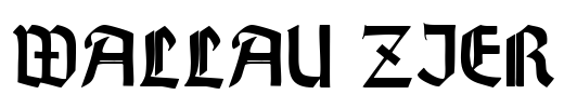 Wallau Zier Font Image