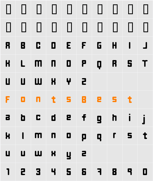 ft45 Character Map