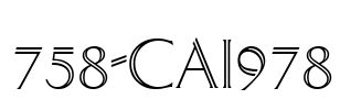 758-CAI978 Font Image