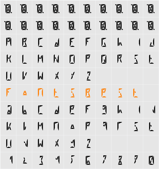 Segment8 Character Map