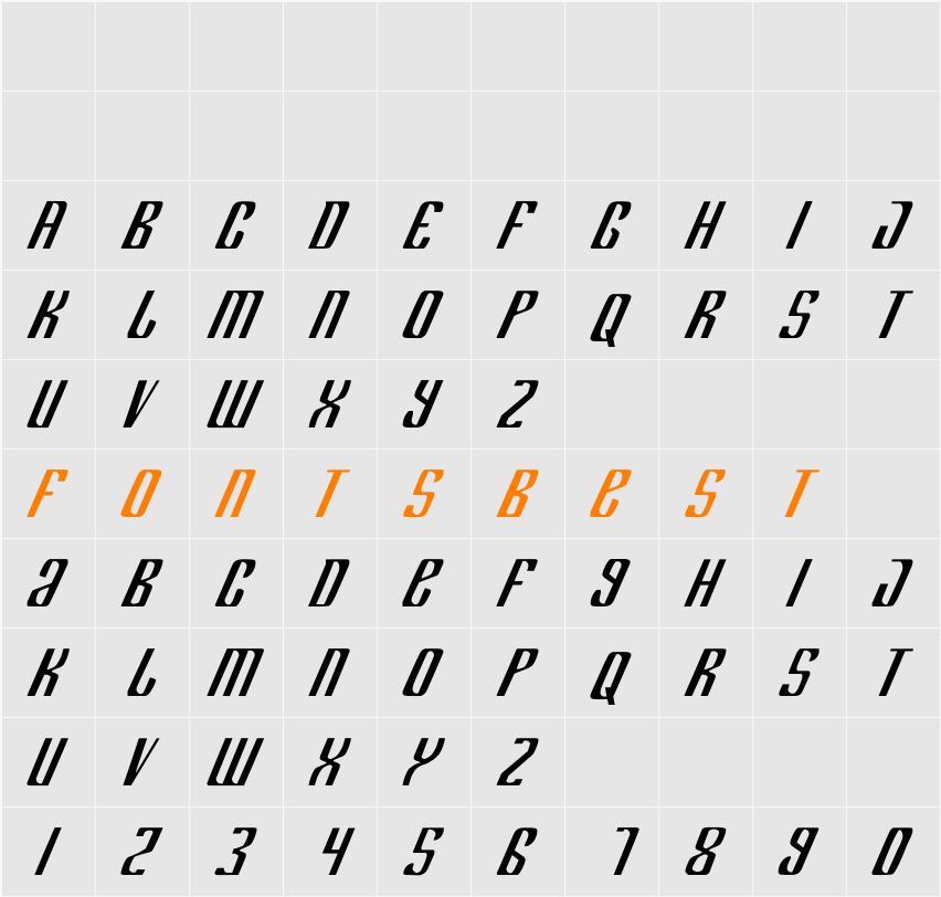 Department H Character Map