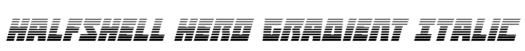 Halfshell Hero Gradient Italic Font Image