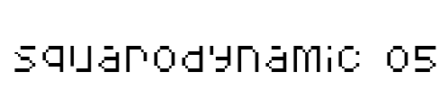 Squarodynamic 05 Font Image