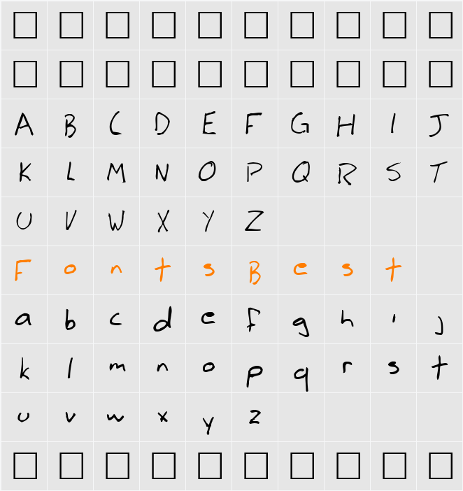 Leck Character Map