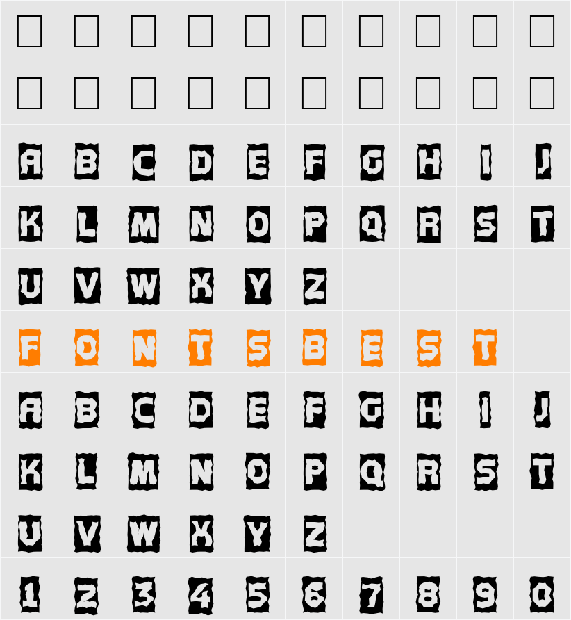 a_ConceptoTtlCmBr Character Map