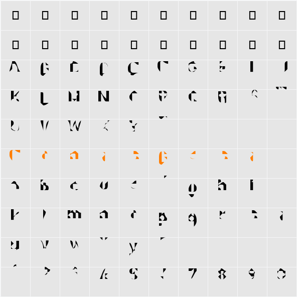 Knarkarsvin Character Map