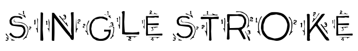 Single Stroke Font Image