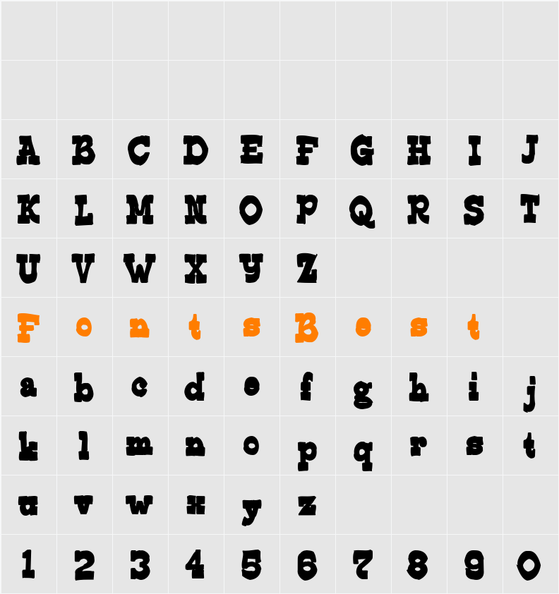 Edmunds Ink Character Map