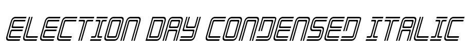 Election Day Condensed Italic Font Image