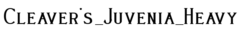 Cleaver's_Juvenia_Heavy