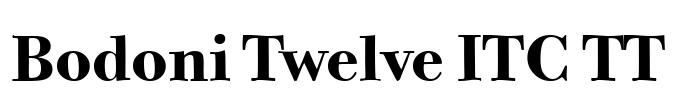 Bodoni Twelve ITC TT Font Image