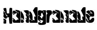Handgranade Font Image