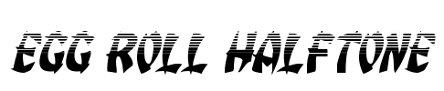 Egg Roll Halftone Font Image