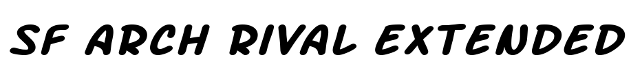 SF Arch Rival Extended Font Image