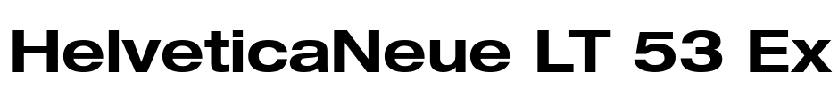HelveticaNeue LT 53 Ex