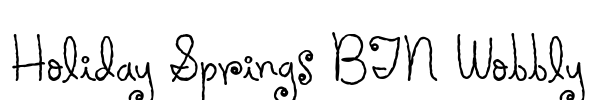 Holiday Springs BTN Wobbly Font Image