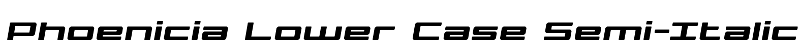 Phoenicia Lower Case Semi-Italic