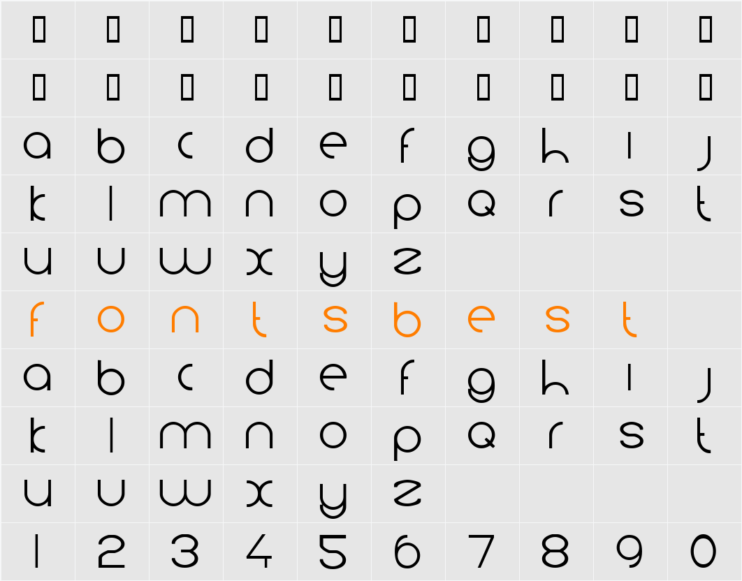 koeschaap Character Map