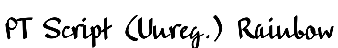 PT Script (Unreg.) Rainbow
