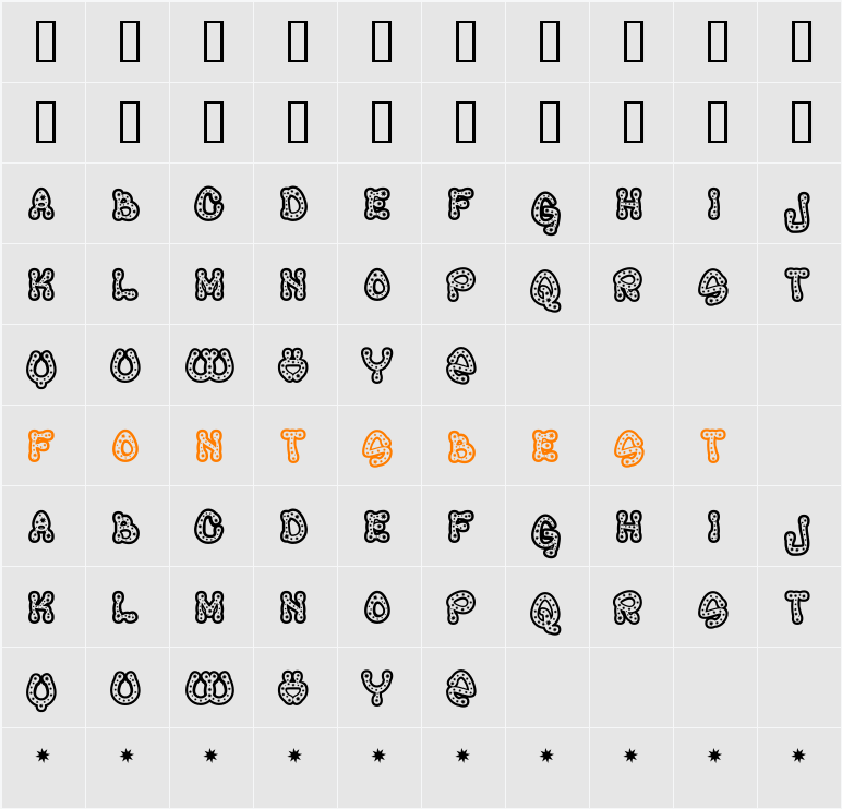 RaveQueen Character Map