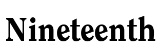 Nineteenth Font Image